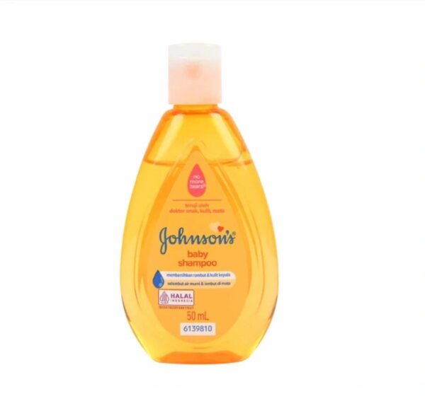 Baby shampoo bottle, orange packaging