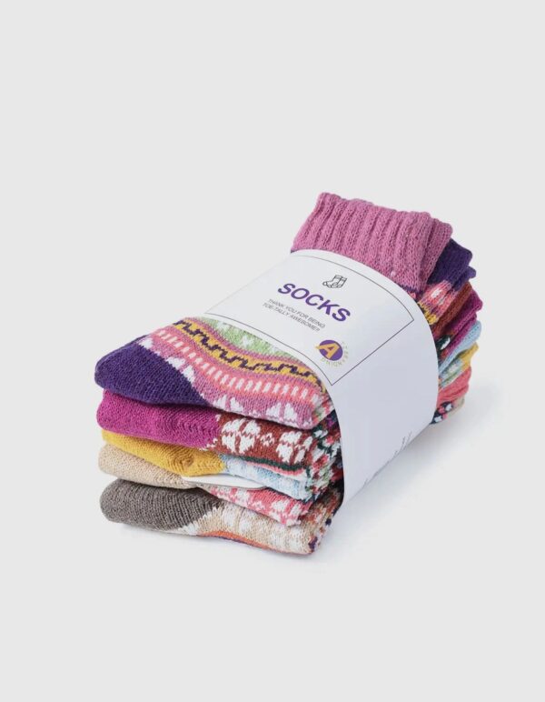 Colorful patterned socks bundle