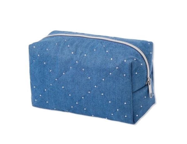 Quilted denim bag with small studs