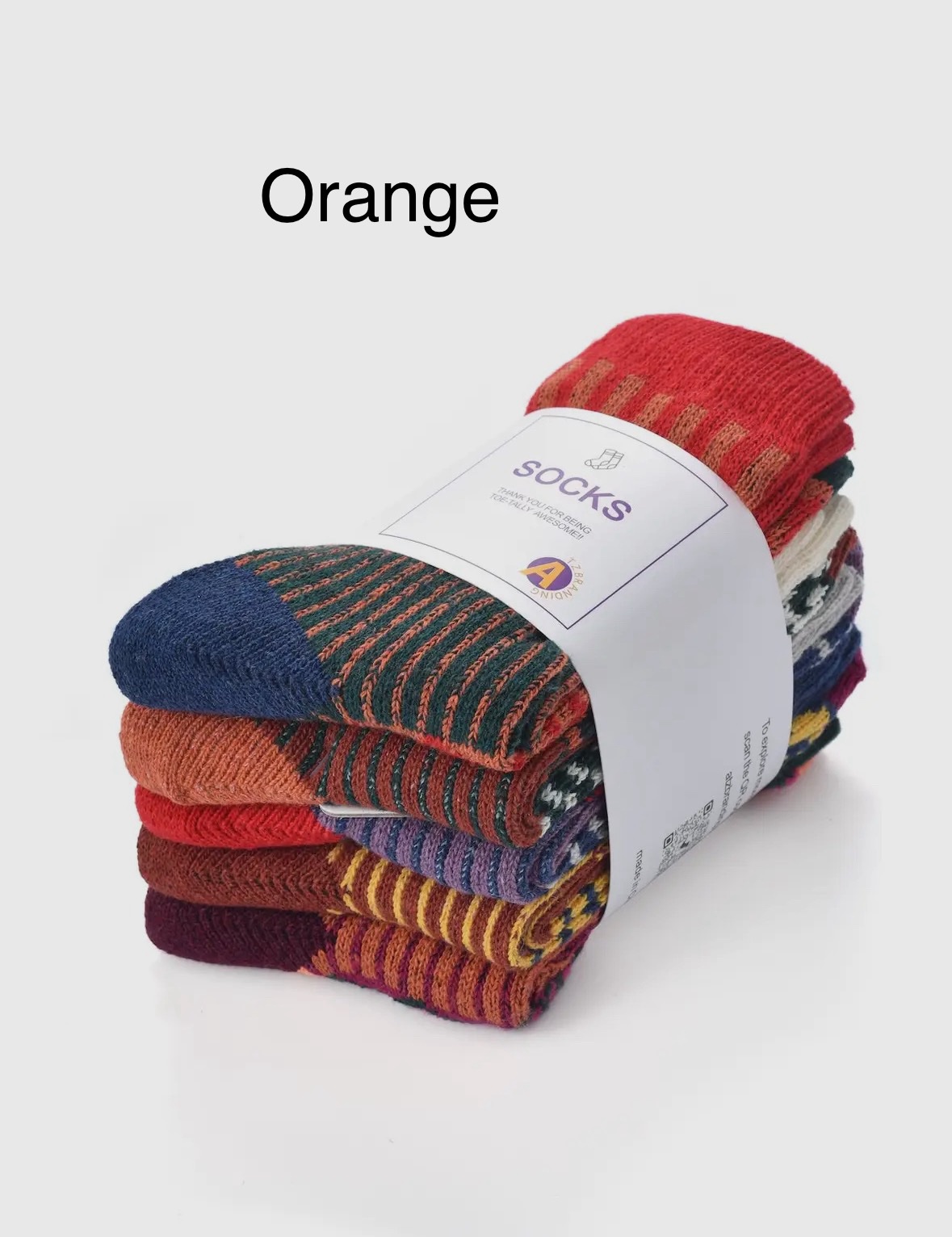 Rufia - 5 Pairs Bohemian Wool-Blend Socks Set - Image 2