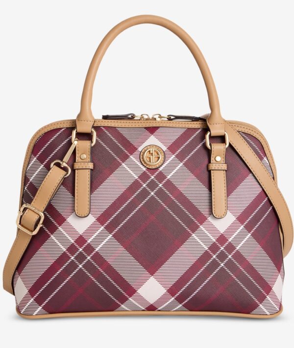 Giani Bernini Plaid Dome Satchel Bag