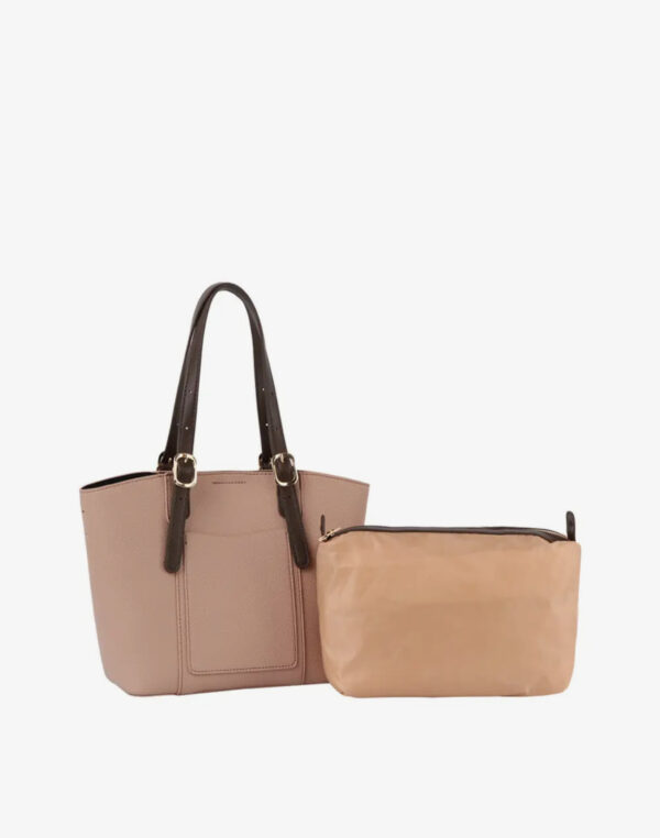2 in 1 Buckled Handle Tote