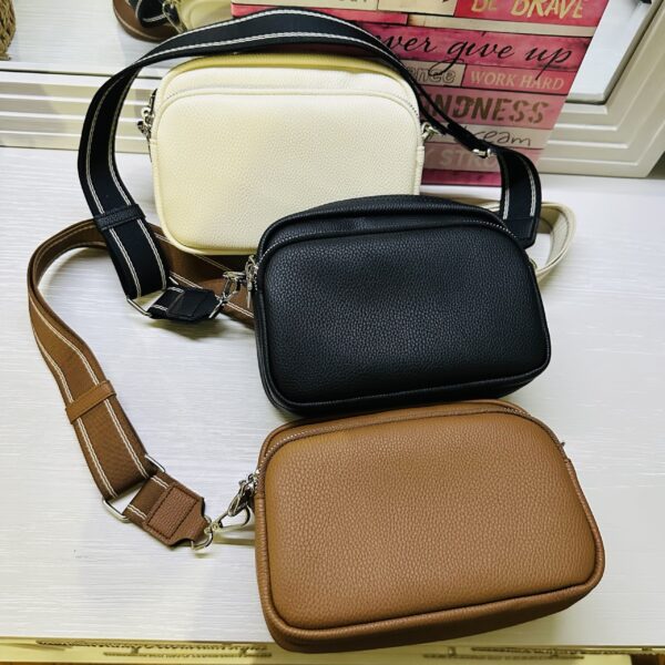 Solid Color Single Shoulder Zipper Bag