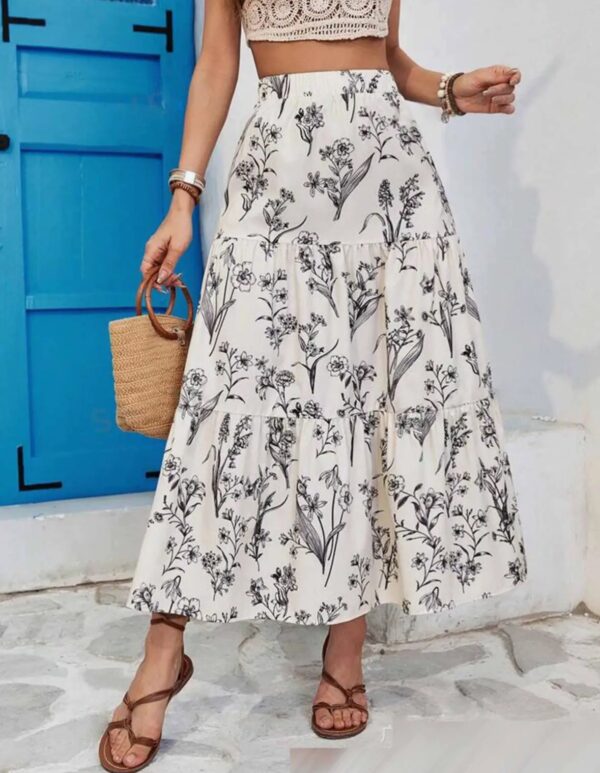 Printed Loose Half Skirt
