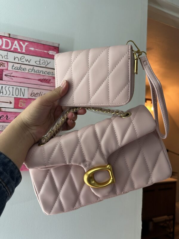 2 IN 1 Quilted Design Crossbody
Bag W Wallet Set
