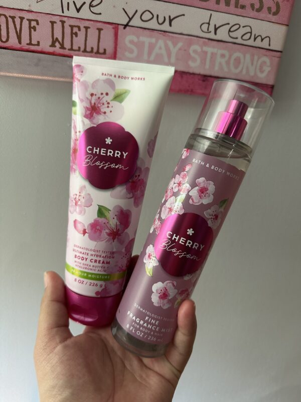 Cherry Blossom Fine
Fragrance Mist & lotion