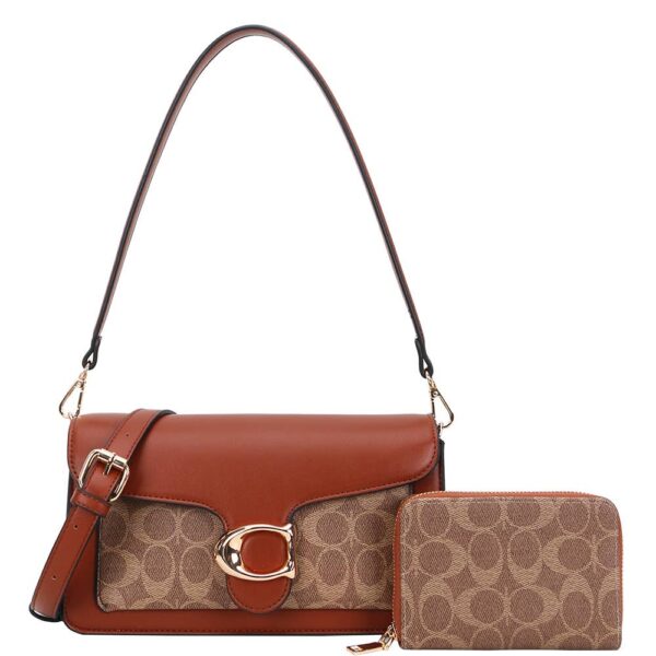 2IN1 OVAL PRINT DESIGN SHOULDER CROSSBODY W WALL