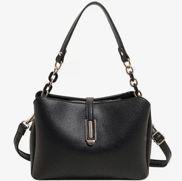 Modern textured handle satchel bag