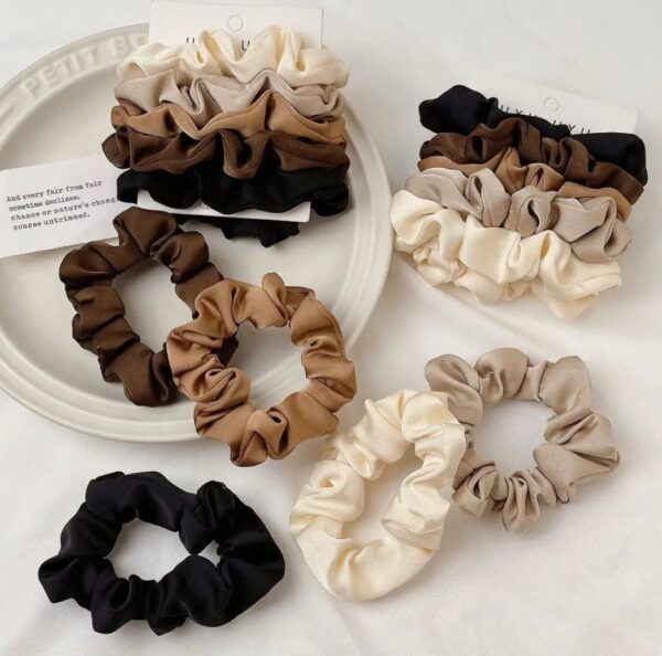 5PCS Satin Hair Scrunchies Set