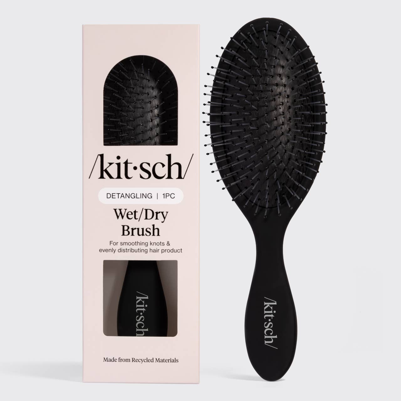KITSCH - Recycled Plastic Wet/Dry Brush- Black