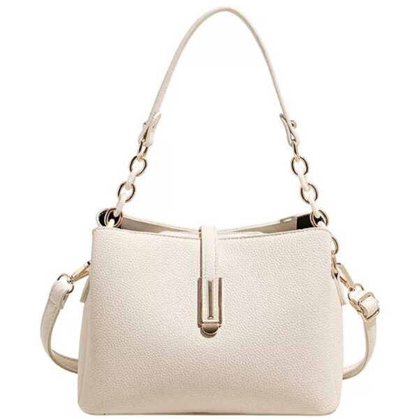 Modern textured handle satchel bag