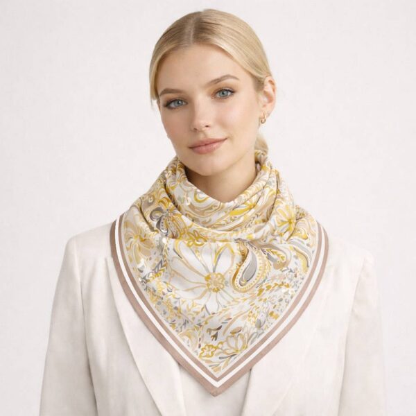 Paisley print square scarf, wlqs 159