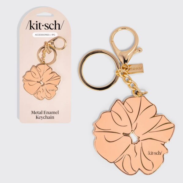 KITSCH - Metal Enamel Keychain Scrunchie - Terracotta