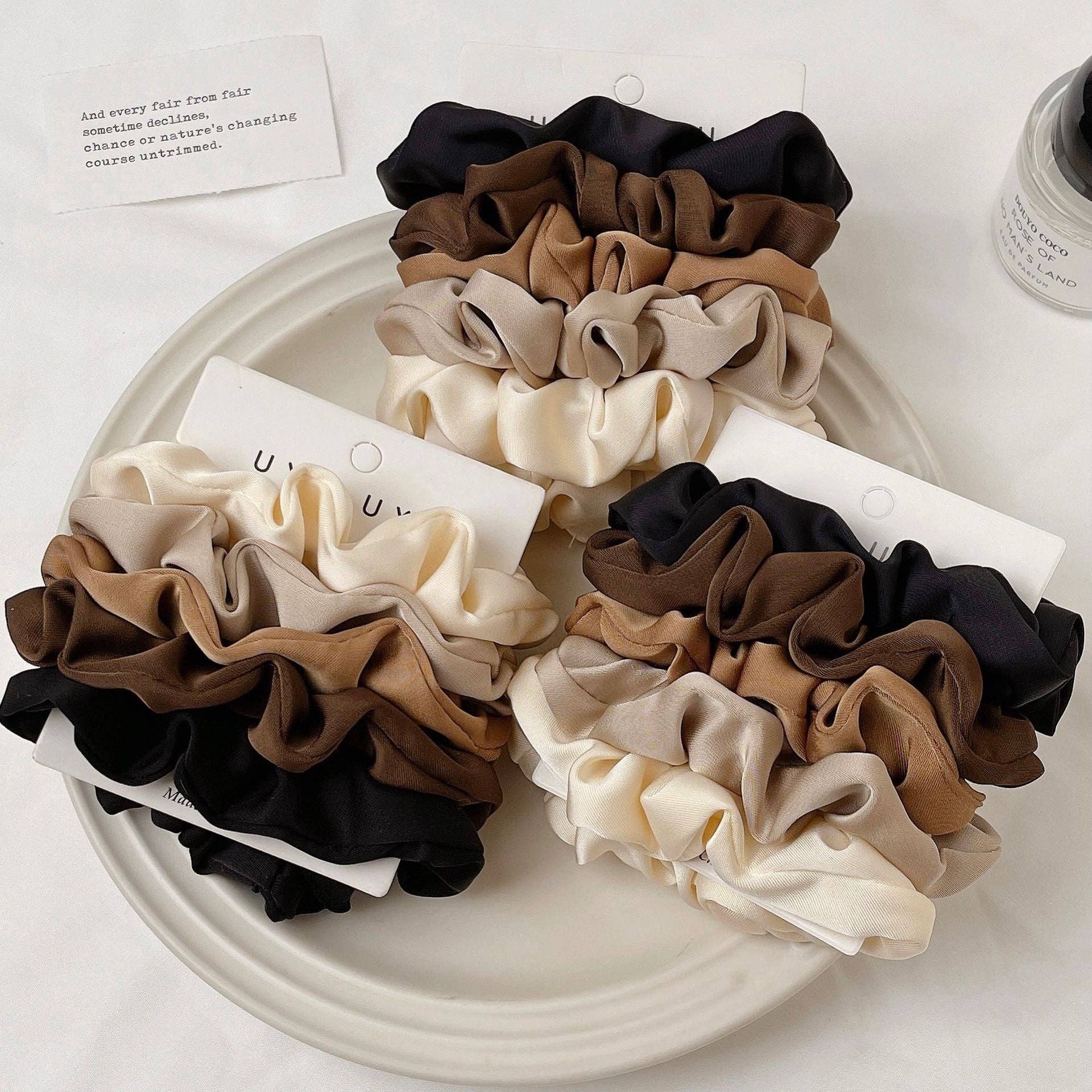 5PCS Satin Hair Scrunchies Set