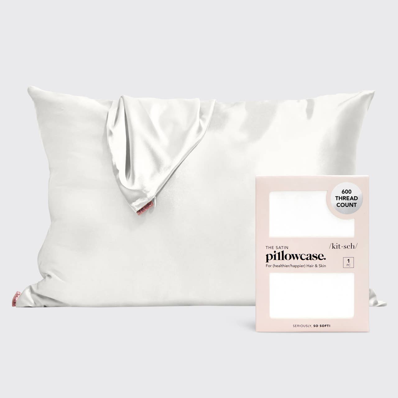 KITSCH - Satin Pillowcase Standard - Ivory